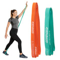 High Resistance Exercise Bands Set of 2 - Light & Medium for Full Body Workouts