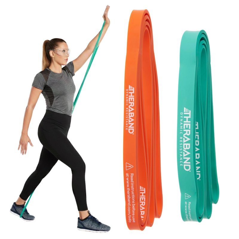 High Resistance Exercise Bands Set of 2 - Light & Medium for Full Body Workouts