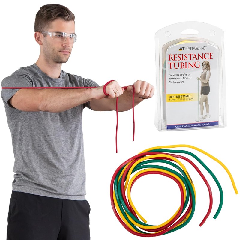 Resistance Tubes Set for Fitness & Physical Therapy - Beginner Color-Coded Bands