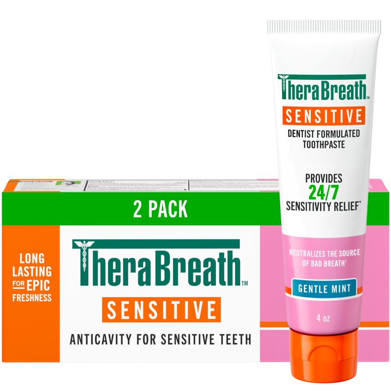 Sensitive Toothpaste with Fluoride & Natural Mint - 4 Oz, 2-Pack