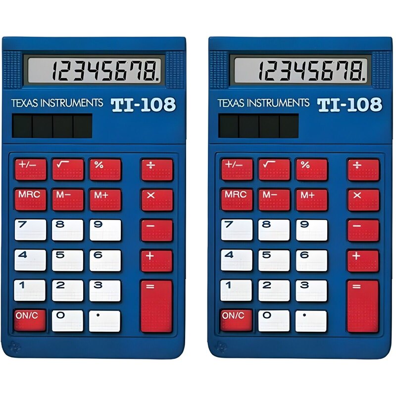 Elementary Calculator 2 Pack - Large Buttons, 8-Digit Display, Solar Power