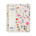 Wildflower Weekly Planner 15 Months Cream Watercolor Floral 6.75 x 8.37 inches