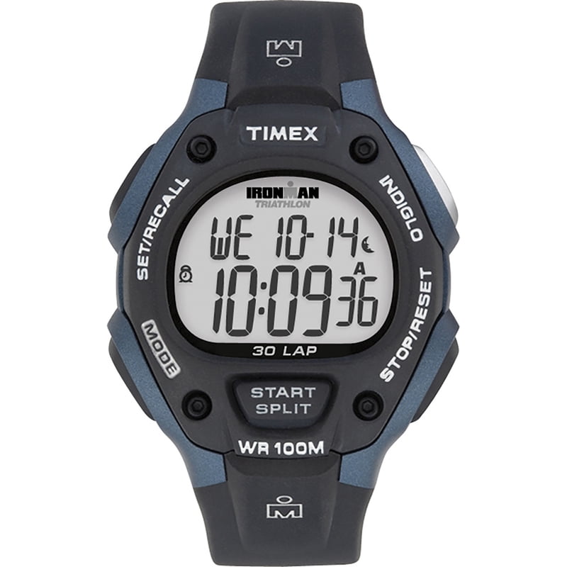 Men's Sport Watch with 38mm Resin Case, Water Resistance, Chronograph & Indiglo