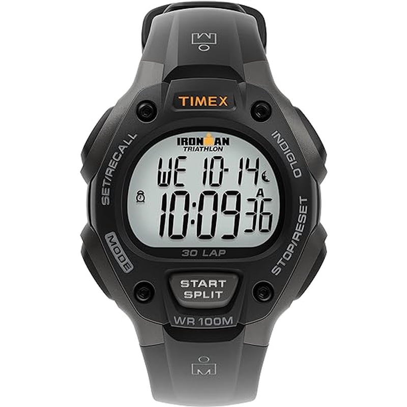 Men's Sport Watch 38mm Digital Resin Water-Resistant Timer with Night-Light