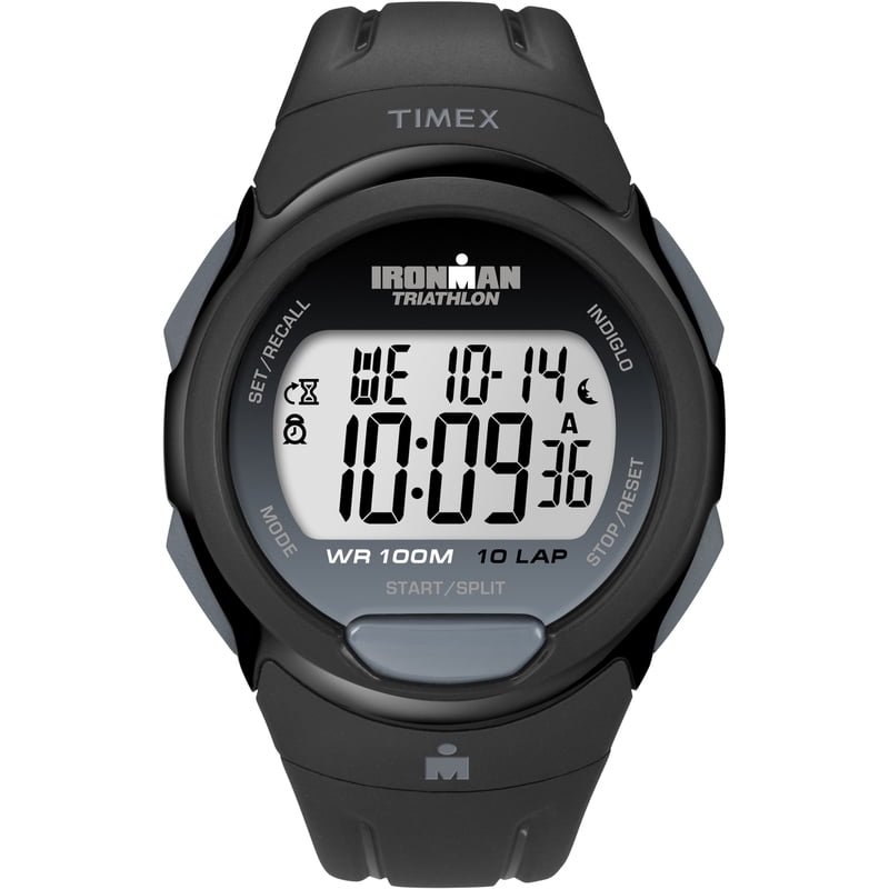 Men's Sport Digital Watch 40mm Water-Resistant Chronograph with Resin Strap