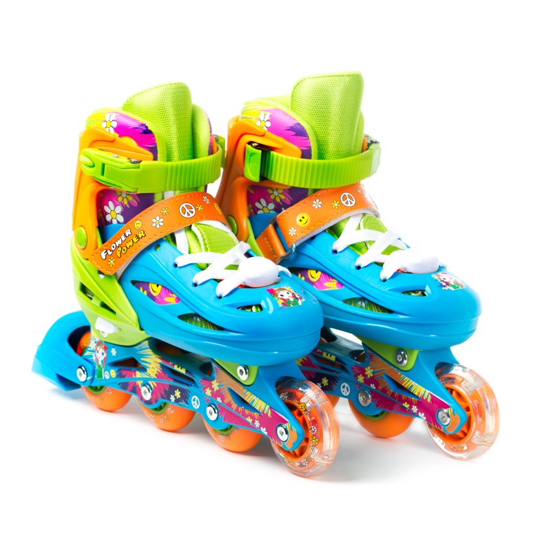 Girls Inline Skates with Light-Up LED Laces & Wheel - Youth Sizes Available