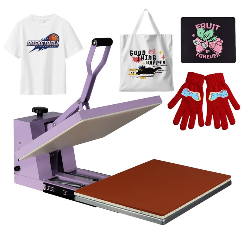 16x24 Inch Manual Heat Press Machine with Slide-Out Base for T-Shirts & Crafts