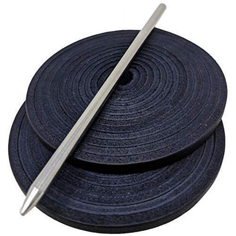 Baseball Glove Repair Kit with Leather Laces & Needle - Navy Blue, 72"