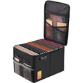 Letter-Size Portable Fireproof File Storage Box with Lock - Water-Resistant Organizer