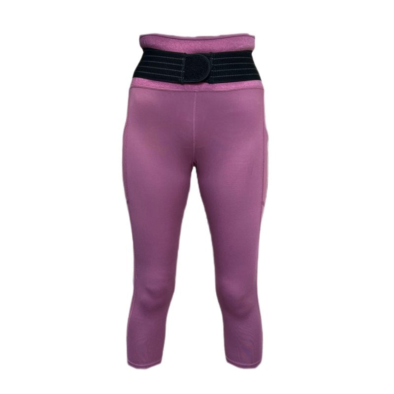 Women's Adjustable Back Support Leggings - 19 Inch, Mauve, Size S