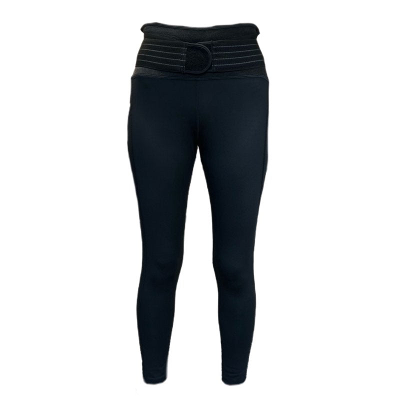 Women's Adjustable Back Support Leggings - Black, 24 Inch | Support & Comfort