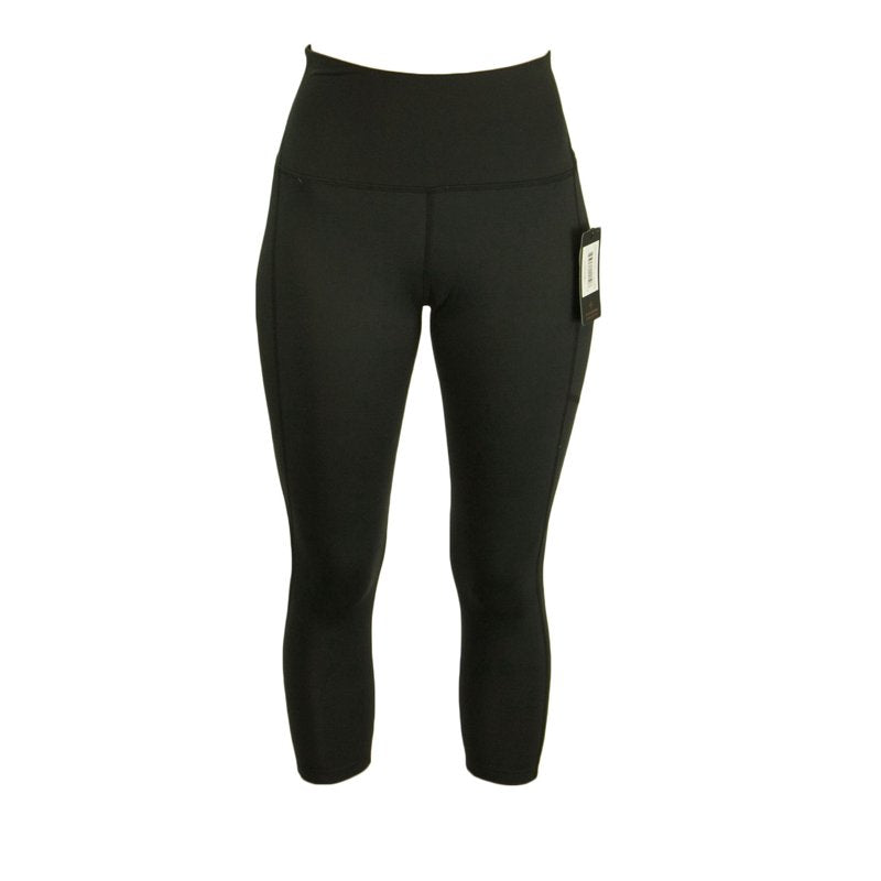 Women's Lower Back Support Capri Leggings - Black, Comfortable & Stabilizing