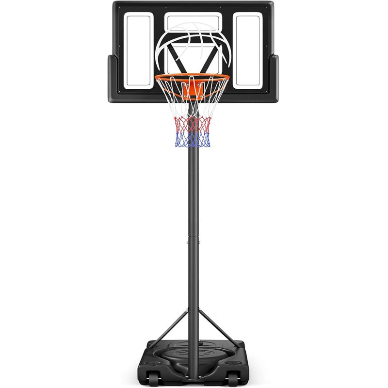Adjustable Outdoor Basketball Hoop 10FT with 44-Inch Backboard Portable for Kids & Adults