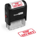 Self-Inking Rubber Stamp for Office Use - Red Ink, 9/16x1-1/2 Inch