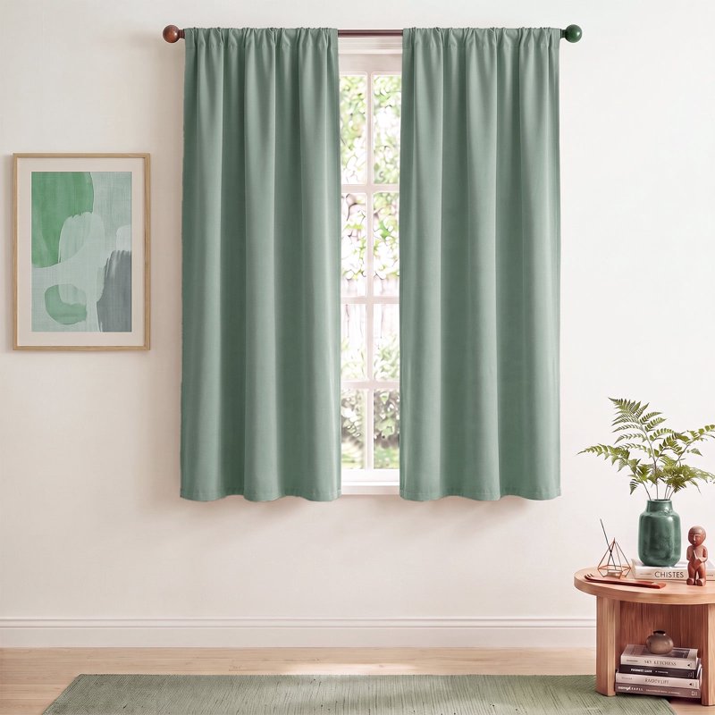 Darkening Curtains Set of 2 - Thermal Insulated Window Drapes for Bedroom & Living Room