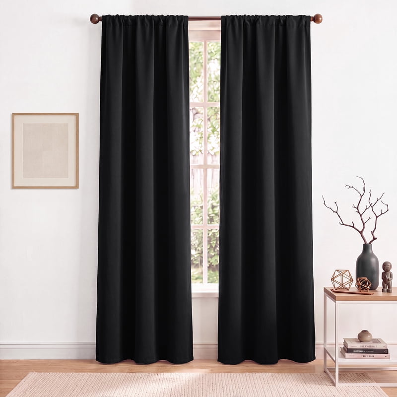 Blackout Curtains for Bedroom Living Room Home Office Thermal Insulated Drapes Set of 2 Panels