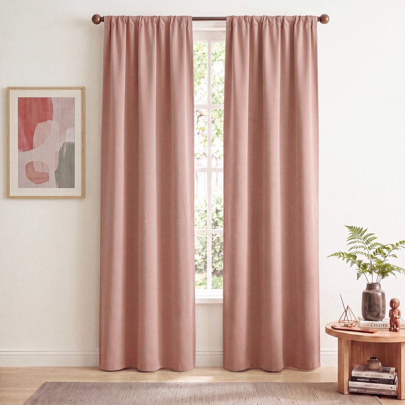 Room Darkening Curtain Set with 2 Panels - Thermal Insulated for Bedroom & Living Room