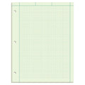 Engineering Computation Pad 8.5x11 Green Tint Paper 100 Sheets, 3-Hole Punched