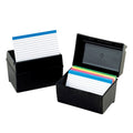 Plastic Index Card File Box 3 x 5 Inches 300 Cards Black - Office Organization