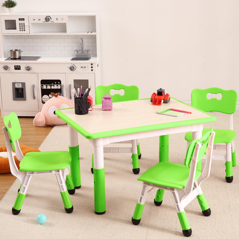 Kids Height Adjustable Activity Table and Chair Set - Multi-Use Children's Desk for Ages 2-10