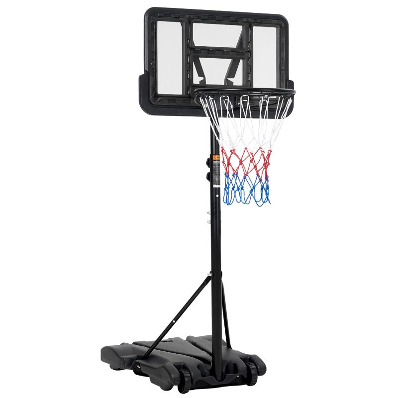Portable Kids Basketball Hoop with Adjustable Height & Large Base for Indoor Outdoor Play