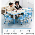 Kids Adjustable Activity Table and Chair Set with Graffiti Desktop for Ages 2-10