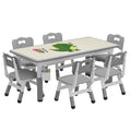 Adjustable Kids Activity Table and Chairs Set with Graffiti Desktop - Toddler & Preschool Furniture