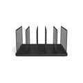 Wire Mesh File Organizer with 5 Slots - Black Desk Paper Sorter