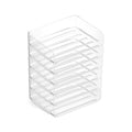 Stackable Plastic Letter Trays Set - Clear Office Desk Organizer, 6 Pack