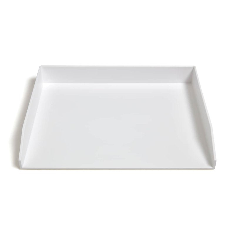 Stackable Plastic Letter Tray - White Desk Organizer, Side Load, 1 Compartment