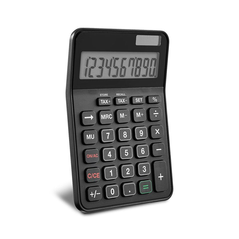 Desktop Calculator 10-Digit Solar & Battery Powered Business Office Equipment