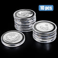 10pcs Silver Dollar Coin Holders - 38mm Clear Coin Capsules for Collectors
