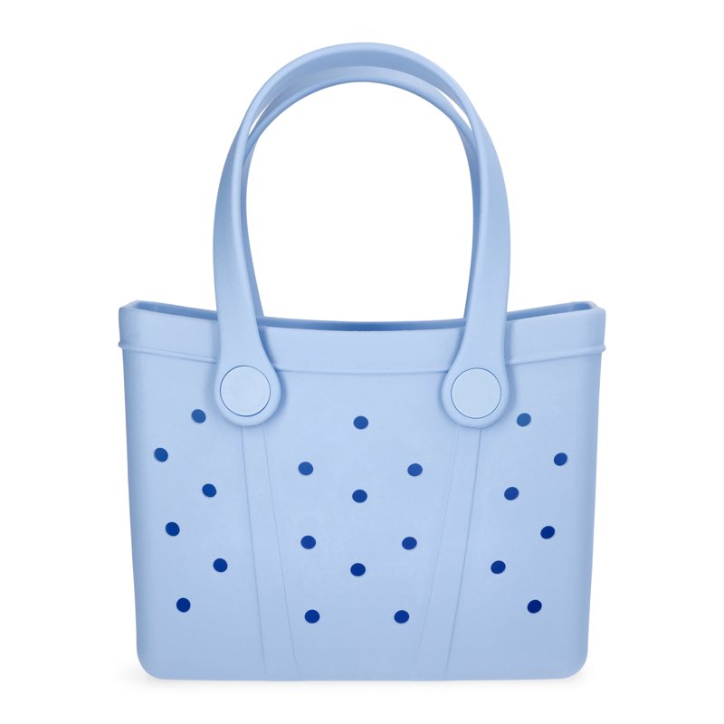 Waterproof EVA Mini Beach Tote Bag for Women, Light Blue