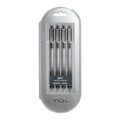 Gel Pens Pack of 4 - Retractable Medium Point 0.7 mm Gray Barrel Black Ink