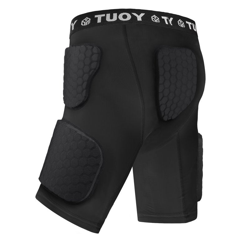 Men's Padded Compression Shorts for Football and Baseball - Impact-Absorbing Girdle