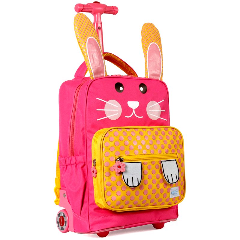 Kids Rolling & Convertible Backpack with Wheels and Shoulder Straps | Durable & Water-Resistant