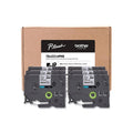 Laminated Label Maker Tape 1/2 Inch x 26.2 Feet - Black on White, 6 Pack