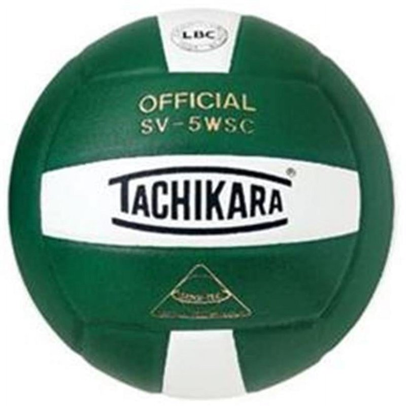 Dark Green and White Volleyball with Micro-Fiber Cover - NFHS Approved