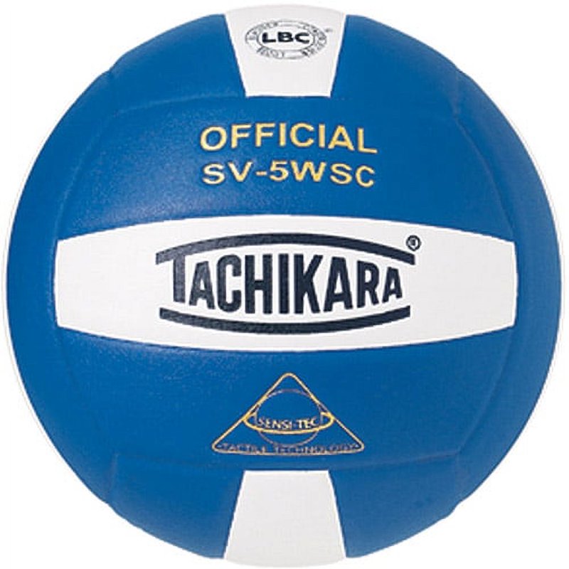Tachikara Volleyball - Blue and White Official Size 5 for Indoor & Outdoor Play