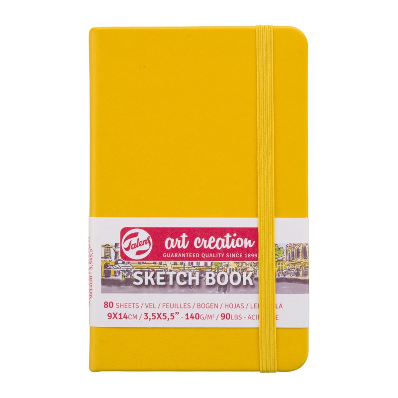 Sketchbook Drawing Notebook 3.5x5.5 Inches - Acid-Free Paper, Golden Yellow