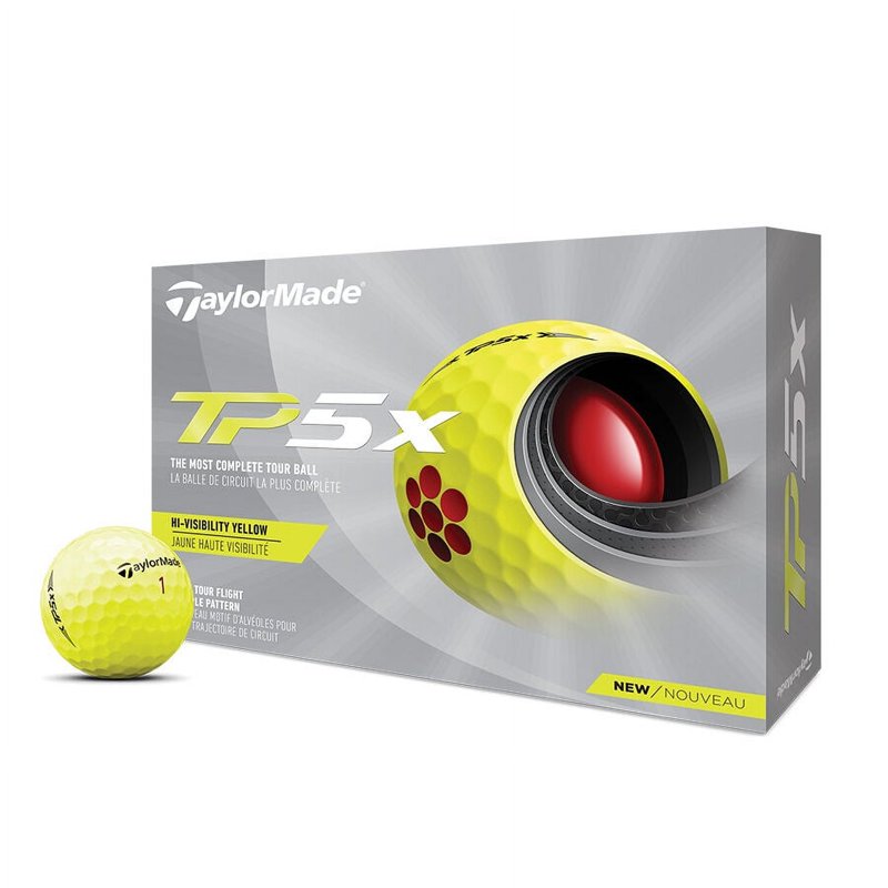 TaylorMade TP5x Golf Balls 12 Pack - Yellow (2022)