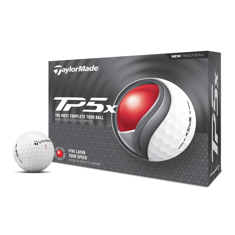 TaylorMade TP5x Golf Balls 12 Pack 2025 White - Tour Performance