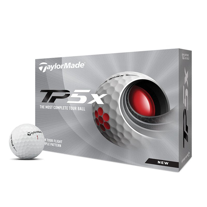 TaylorMade TP5x Golf Balls 12 Pack - White, 2022 Variation