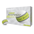 TaylorMade Tour Response Stripe Golf Balls 12pk - Yellow Stripe Edition, 2021