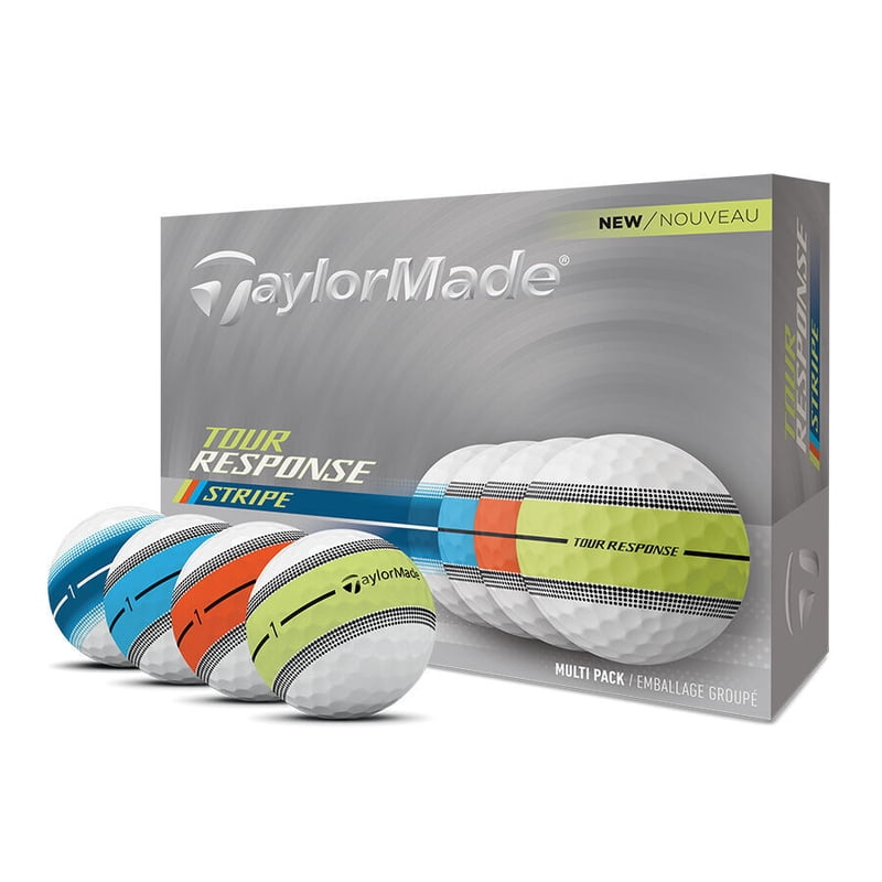 TaylorMade 2025 Tour Response Stripe Golf Balls 12 Pack – Multicolor
