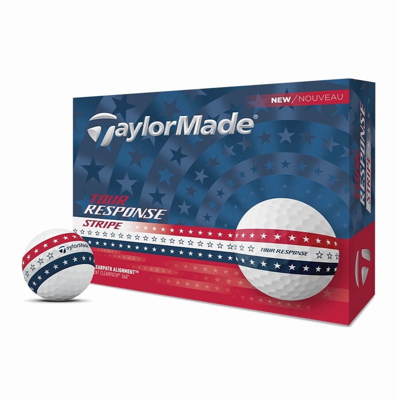TaylorMade Tour Response Stripe USA Golf Balls 12 Pack – 2025