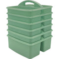 Eucalyptus Green Plastic Storage Caddy Set of 6 - Classroom Organizers