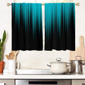 Teal Window Curtain for Kitchen Bedroom Living Room 27.5x39 Inches - Set of 2