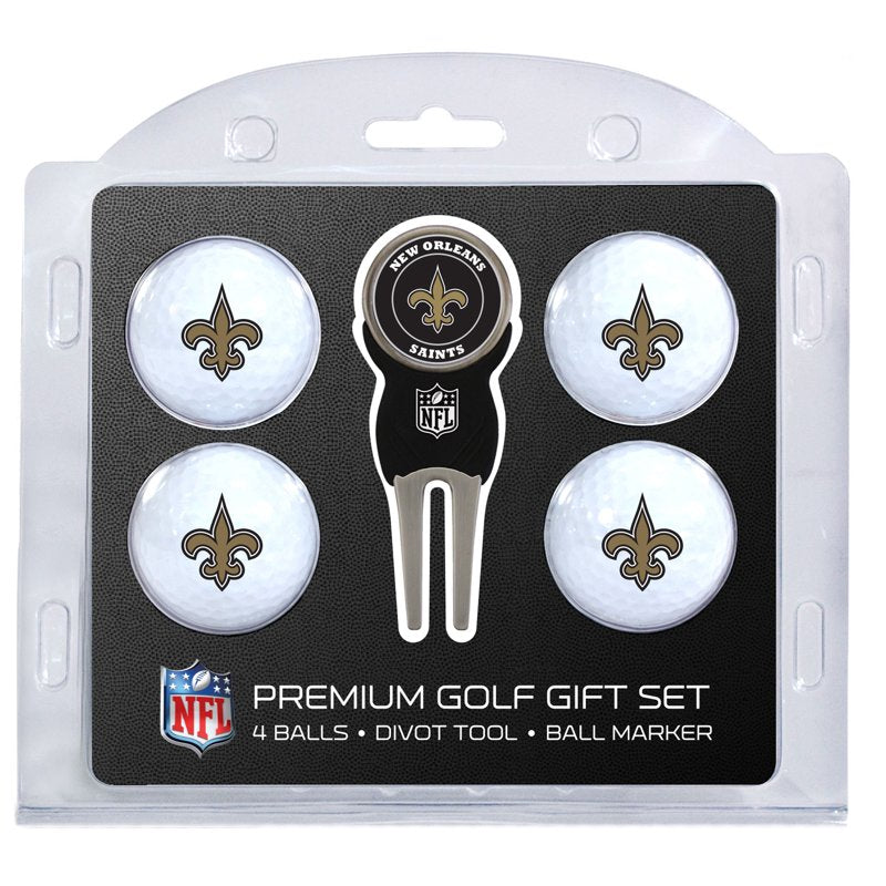New Orleans Saints Golf Balls 4-Pack - Team Golf Gift Set