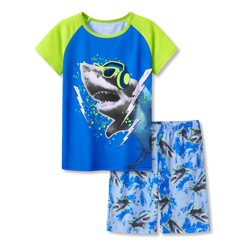 2-Piece Shark Headset Pajama Set for Boys - Beezizac, Size 14